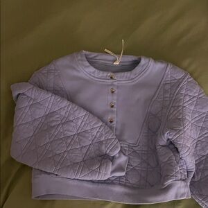 Anthropologie Button-Up Sweatshirt